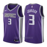 Camiseta Sacramento Kings Joe Johnson NO 3 Icon 2017-18 Violeta