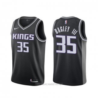 Camiseta Sacramento Kings Marvin Bagley III NO 35 Statement Negro