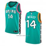 Camiseta San Antonio Spurs Blake Wesley NO 14 Ciudad 2022-23 Verde