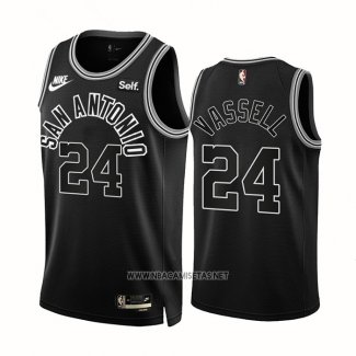 Camiseta San Antonio Spurs Devin Vassell NO 24 Classic 2022-23 Negro