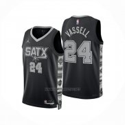 Camiseta San Antonio Spurs Devin Vassell NO 24 Statement 2024-25 Negro
