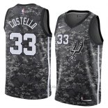 Camiseta San Antonio Spurs Matt Costello NO 33 Ciudad 2018 Gris