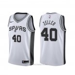 Camiseta San Antonio Spurs Tyler Zeller NO 40 Association Blanco