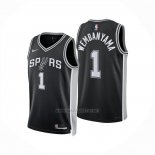 Camiseta San Antonio Spurs Victor Wembanyama NO 1 Icon 2024-25 Negro