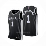 Camiseta San Antonio Spurs Victor Wembanyama NO 1 Icon 2024-25 Negro