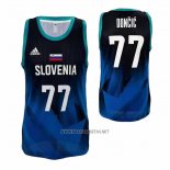 Camiseta Slovenia Luka Doncic NO 77 Tokyo 2021 Azul2