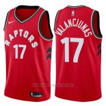 Camiseta Toronto Raptors Jonas Valanciunas NO 17 Icon 2017-18 Rojo