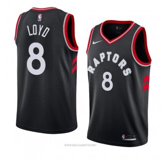 Camiseta Toronto Raptors Jordan Loyd NO 8 Statement 2018 Negro