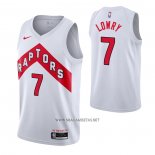 Camiseta Toronto Raptors Kyle Lowry NO 7 Association 2020-21 Blanco