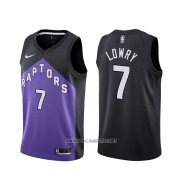 Camiseta Toronto Raptors Kyle Lowry NO 7 Earned 2020-21 Negro Violeta