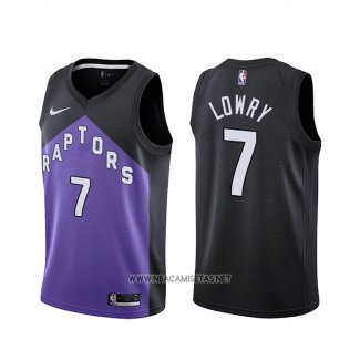 Camiseta Toronto Raptors Kyle Lowry NO 7 Earned 2020-21 Negro Violeta