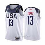 Camiseta USA Brook Lopez 2019 FIBA Basketball World Cup Blanco