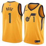 Camiseta Utah Jazz Derrick Rose NO 1 Statement 2018 Amarillo