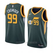 Camiseta Utah Jazz Jae Crowder NO 99 Earned 2018-19 Verde