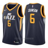 Camiseta Utah Jazz Joe Johnson NO 6 Icon 2017-18 Azul