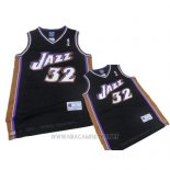 Camiseta Utah Jazz Karl Malone NO 32 Retro Negro