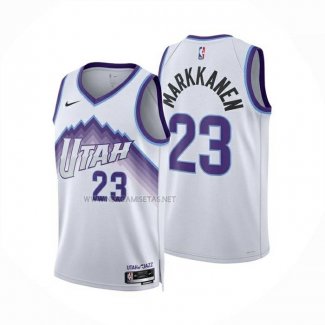 Camiseta Utah Jazz Lauri Markkanen NO 23 Association 2025-26 Blanco