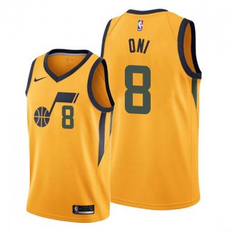 Camiseta Utah Jazz Miye Oni NO 8 Statement 2019-20 Oro