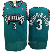 Camiseta Vancouver Grizzlies Abdur-Rahim NO 3 Historic Retro Verde