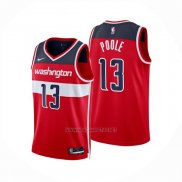 Camiseta Washington Wizards Jordan Poole NO 13 Icon 2024-25 Rojo