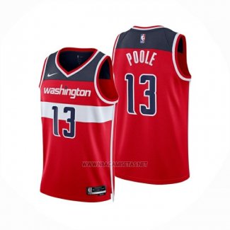 Camiseta Washington Wizards Jordan Poole NO 13 Icon 2024-25 Rojo