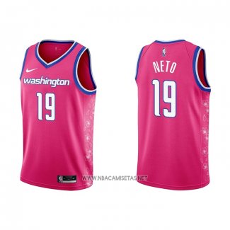 Camiseta Washington Wizards Raul Neto NO 19 Ciudad 2022-23 Rosa