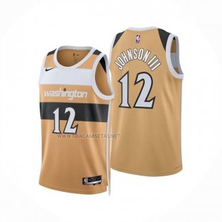 Camiseta Washington Wizards Tre Johnson III NO 12 Ciudad 2025-26 Amarillo