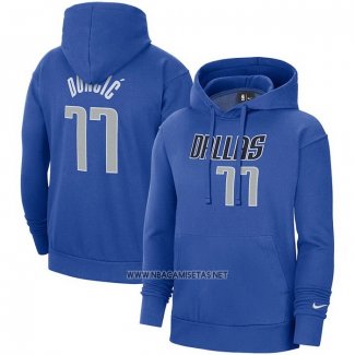 Sudaderas con Capucha Dallas Mavericks Luka Doncic Azul