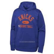 Sudaderas con Capucha New York Knicks Performance Practice 2021-2022 Azul