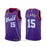 Camiseta 2020 Rising Star Brandon Clarke NO 15 World Violeta