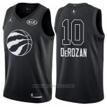 Camiseta All Star 2018 Toronto Raptors DeMar DeRozan NO 10 Negro