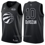 Camiseta All Star 2018 Toronto Raptors DeMar DeRozan NO 10 Negro