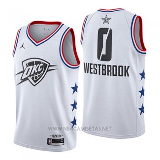 Camiseta All Star 2019 Oklahoma City Thunder Russell Westbrook NO 0 Blanco