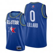 Camiseta All Star 2020 Portland Trail Blazers Damian Lillard NO 0 Azul