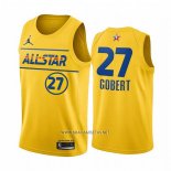 Camiseta All Star 2021 Utah Jazz Rudy Gobert NO 27 Oro