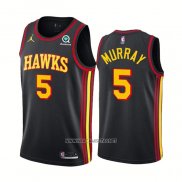 Camiseta Atlanta Hawks Dejounte Murray NO 5 Statement 2022-23 Negro