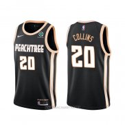 Camiseta Atlanta Hawks John Collins NO 20 Ciudad Negro