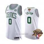 Camiseta Boston Celtics Jayson Tatum NO 0 Association Autentico 2022 NBA Finals Blanco