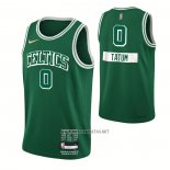 Camiseta Boston Celtics Jayson Tatum NO 0 Ciudad 2021-22 Verde