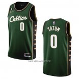 Camiseta Boston Celtics Jayson Tatum NO 0 Ciudad 2022-23 Verde