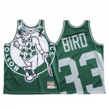 Camiseta Boston Celtics Larry Bird NO 33 Mitchell & Ness Big Face Verde