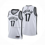Camiseta Brooklyn Nets Michael Porter Jr. NO 17 Association 2025-26 Blanco