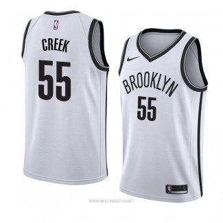 Camiseta Brooklyn Nets Mitch Creek NO 55 Association 2018 Blanco