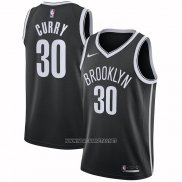 Camiseta Brooklyn Nets Seth Curry NO 30 Icon 2021-22 Negro