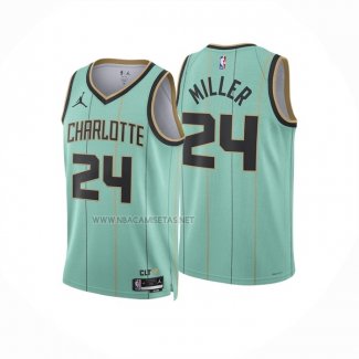 Camiseta Charlotte Hornets Brandon Miller NO 24 Ciudad 2024-25 Verde