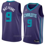 Camiseta Charlotte Hornets Mangok Mathiang NO 9 Statemen 2018 Violetat