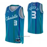 Camiseta Charlotte Hornets Terry Rozier III NO 3 Ciudad 2021-22 Azul