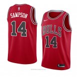 Camiseta Chicago Bulls Jakarr Sampson NO 14 Icon 2018 Rojo