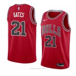 Camiseta Chicago Bulls Kaiser Gates NO 21 Icon 2018 Rojo
