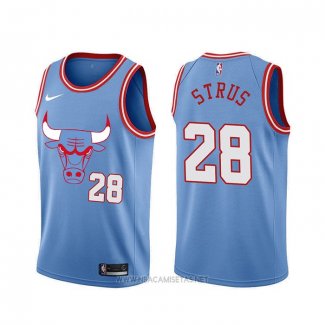 Camiseta Chicago Bulls Max Strus NO 28 Ciudad Azul